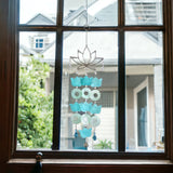 Capiz Lotus Wire Chime - Blue / Green