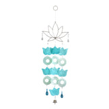 Capiz Lotus Wire Chime - Blue / Green